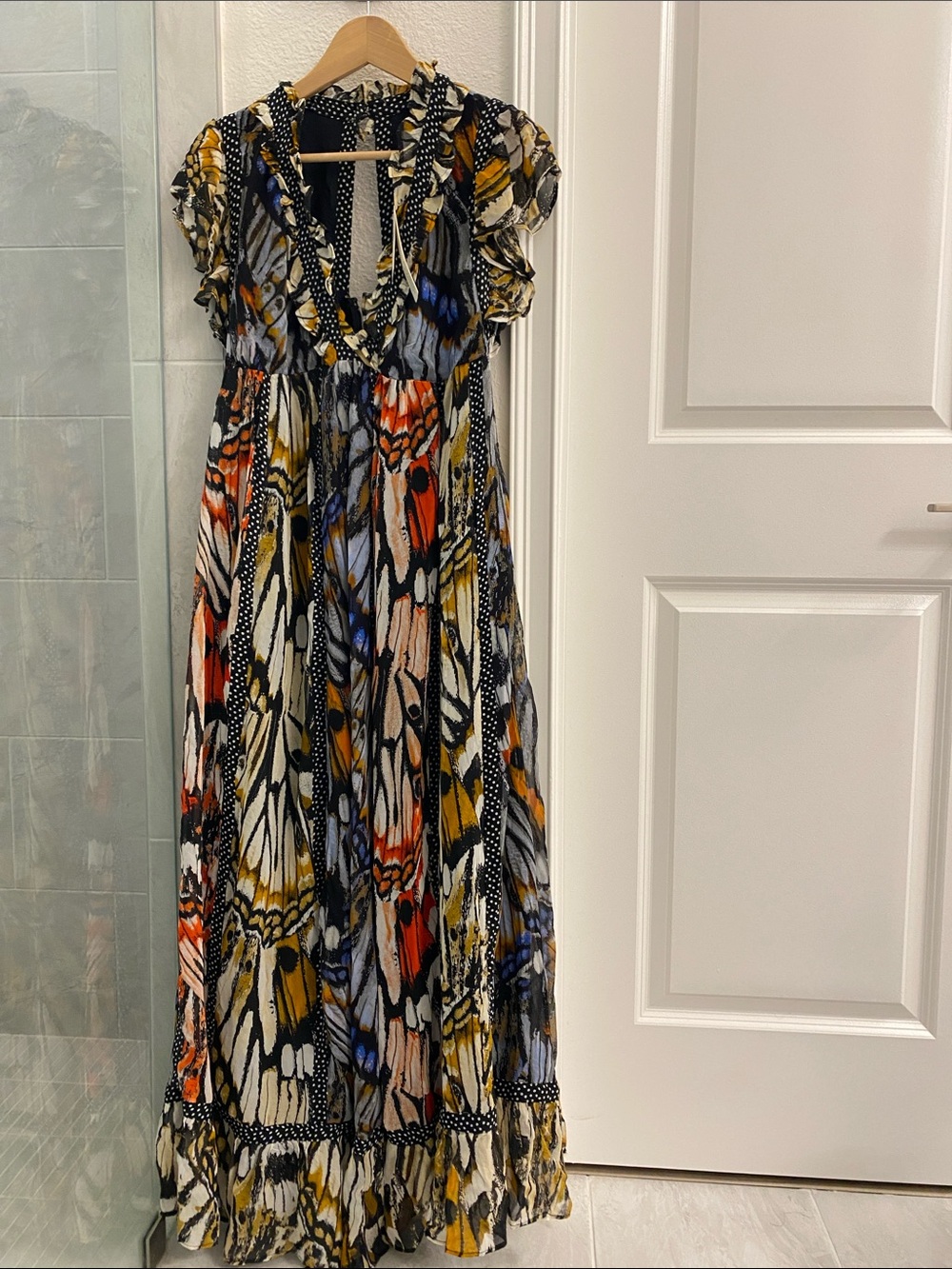 Anthropologie - Maeve Multicolor Butterfly-Pattern Maxi Dress *NEW*